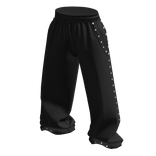 Black Baggy Studded Grunge Rivet Sweatpants