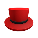 Black Band Red Top Hat