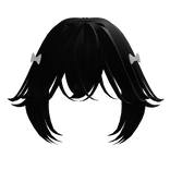 ♡ Black Bangs Hair