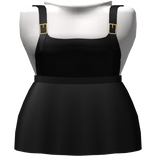 Black Basic Pinafore Dress