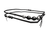 Black Beaded Bracelet [L]