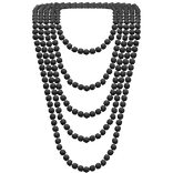 Black Beads Layered Necklace 3.0