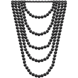 Black Beadsded Layered Necklace 1.0
