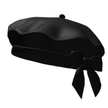 Black Beret With Black Bow