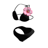 Black Bikini w/ Hibiscus