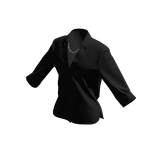 Black Blouse w/ Silver Chain