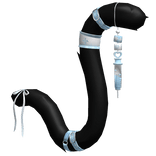 Black Blue Cute Medic Nurse Cat Tail