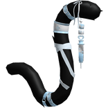 Black Blue Medic Nurse Cat Tail
