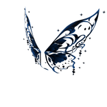Black Blue Royalty Clan Butterfly Wings