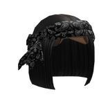 Black Bob W/ Black Headscarf