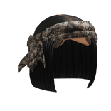 Black Bob W/ Forest Headscarf