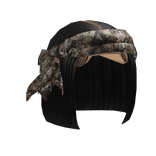 Black Bob W/ Forest Headscarf