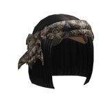 Black Bob W/ Forest Headscarf V2