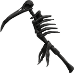 Black Bone Skull Bird Skeleton Scythe