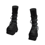 Emo Goth Black Boots 🤍