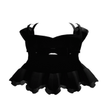 Black Bow Ruffled Dress