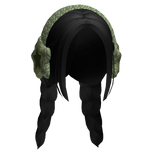 black braids star earmuffs hair