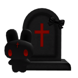 black bunny gravestone