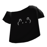 ❤︎ black bunny off shoulder shirt