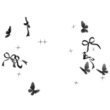 Black Butterflies Bows and Sparkles Cute Aura ✿