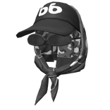 Black Cap w/ Head Scarf Wrap 🫐