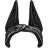 Black Cartoony Anubis Ears