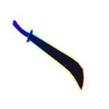 black cartoony cleaver sword