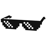 Black Cartoony Deal With It Shades 2025