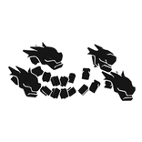 Black Cartoony Dragon Heads