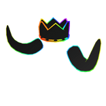 black cartoony horns w crown