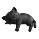 Black Cat Sleeping on Left Shoulder