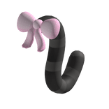 ୨♡୧ black cat tail w bow