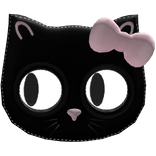 Black Cat With Following Eyes Enchanted Brooch 3.0