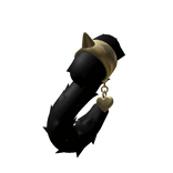 Black Chained Heart Cat Tail