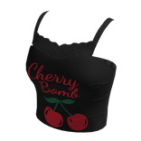 Black Cherry Crop Top Shirt