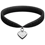 Black chocker with Silver heart pedant