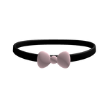 black choker with pink bow