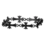 Black Chrome Cross Bracelet