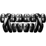 Black Chrome Cross Grills