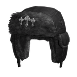 black chrome hearts ushanka