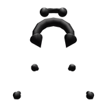 Black Chrome Septums + Spider Bite Piercings