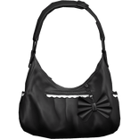 Black Coquette Bow Shoulder Bag