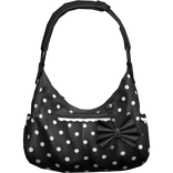 Black Coquette Polka Dot Bow Shoulder Bag