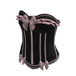 Black Corset with Cute Pink