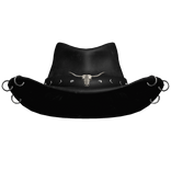 Black Cowboy Hat With Rings