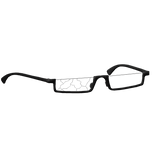 Black Cracked Half-Lens Glasses