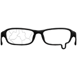 Black Cracked Lens Glasses
