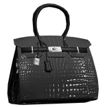  Black Crocodile Birkin Chic Designer Bag