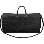 ✤ BLACK CROCODILE LEATHER DUFFLE BAG