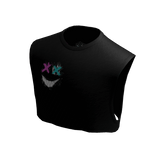 Black Crop top cyberpunk Neon Color